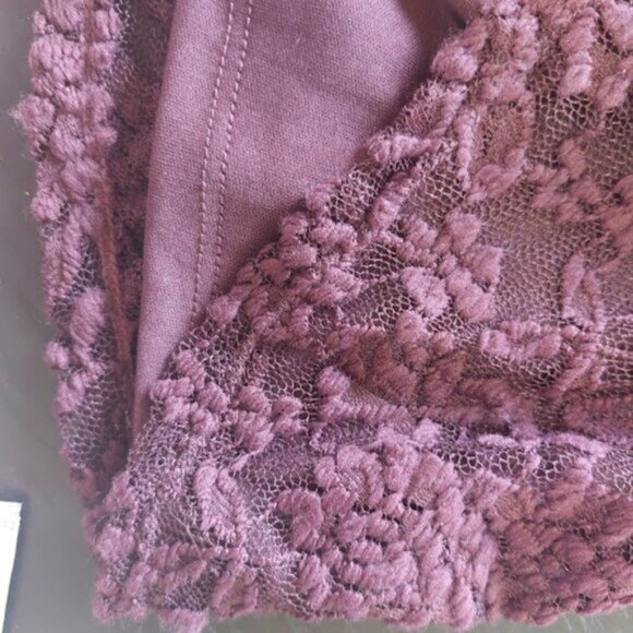 Long Sleeve Purple Lace Dress Size Medium - Picture 4 of 8